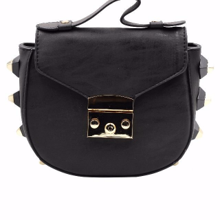 Photo of Fashion buckle lady leather black purses