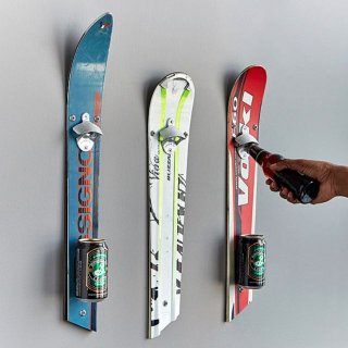 Photo of Wall Mounted Recycled Ski Bottle Opener