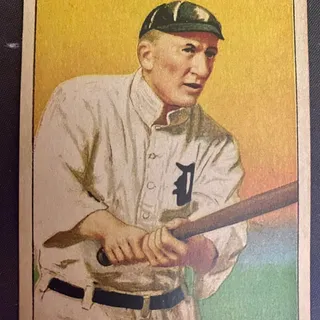 Photo of Ty Cobb baseball card. Undated cigarette card. rare