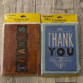Photo of Brand New Hallmark Expressions Thank You Cards Lot (12 Cards) *** Blank Inside