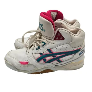 Photo of Asics Vintage 90s SL352 High Top Sneakers Pink Aqua Blue Womens Size 9.5