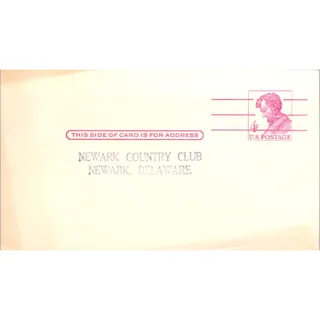 Photo of Newark Country Club Delaware Vintage Postal Mailing Card PE3