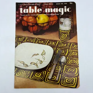 Photo of 1953 Coats & Clark's Book No.298 Table Magic Place Mats Bottle Cap Crochet TH7