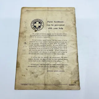 Photo of 1945 McCormick Fertilizer Attachment Nos. 102 104 & 106 Corn Planters Manual TC6