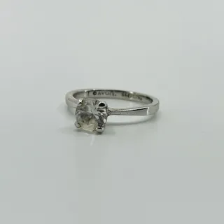 Photo of Vintage Avon 925 Sterling Silver Round Cubic Zirconia Solitaire Ring Size 6 SB3