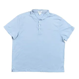 Photo of Calvin Klein Men's Adult Size 2XL Polo Liquid Touch Blue Cotton Short Sleeve