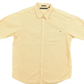 Photo of Sean John Men's 3XL Button Shirt Short Sleeve Check Orange Original Fit Check Co