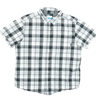 Photo of Columbia Men's 2XL Button Shirt Short Sleeve Plaid Multicolor Classic Pocket Pla