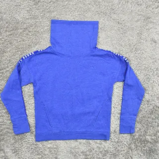 Photo of Under Armour Women's Size XS Pullover Sweater Loose Pockets Turtle Blue Long Sle