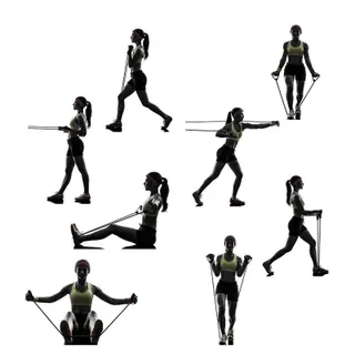 Photo of Sport Resistance Bands Set Exercise Bands with Door Anchor Handles Ankle Strap