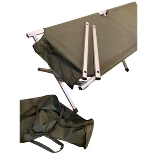 Photo of Aluminum Folding Camping Cot Bed Military Style 6' x 25" Collapsible Carrying Ca