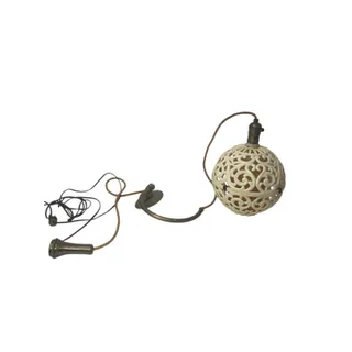 Photo of Hard Plastic MidCentury Light Fixture Hanging Plug in Working