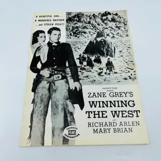 Photo of Zane Grey's Winning the West Original Pressbook Richard Arlen 9x12 FL1
