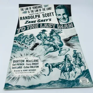 Photo of Zane Grey's To the Last Man Original Pressbook Randolph Scott 11x17 FL1