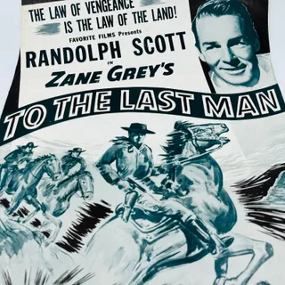 Photo of Zane Grey's To the Last Man Original Pressbook Randolph Scott 11x17 FL1
