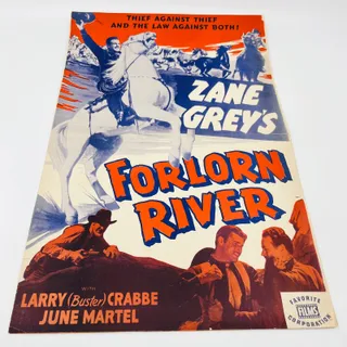 Photo of 1937 Zane Grey's Forlorn River Original Pressbook Poster Larry Crabbe 11x17 FL1