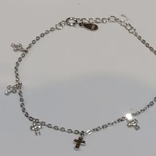 Photo of Sterling Silver Mini Cross Bracelet 