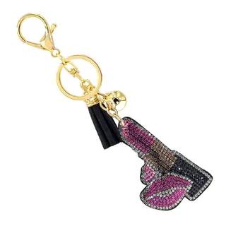 Photo of Bling Crystal Rhinestone Lipstick Keychain
