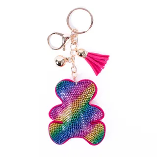 Photo of Bling Crystal Rhinestone Rainbow Bear Keychain