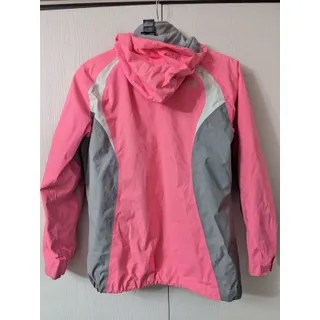 Photo of The North Face Girls Pink Rain Hooded Zipper Front Winter Jacket Coat Size L/G