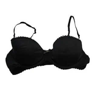 Photo of Vintage 1990s Victorias Secret Womens Sz 36C Balconet Bra Black Lace