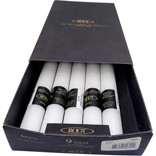 Photo of Root Candles Unscented Arista 9-Inch Beeswax Dinner Candles White 5-Count New