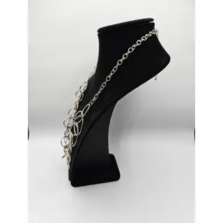 Photo of Vintage 1990s Silver Tone Large Circle Chain Necklace