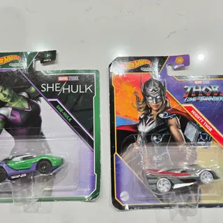 Photo of Marvel She-Hulk/Thor Hot Wheels Character Cars