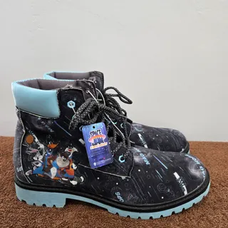 Photo of Warner Bros. Mens Space Jam A New Legacy Blue Lace Up Ankle Boots Size 9