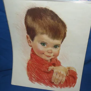 Photo of This is a Antique Set of 7 Original "11 x 14" Northern Paper Mills Tissue child portrait prints.