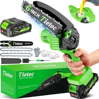Photo of Tietoc Chainsaw 6 Inch Mini Electric Chainsaw Cordless Battery Powered