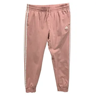 Photo of Size XL Adidas Womens Jogger Pants Pockets Pink 3 Stripe