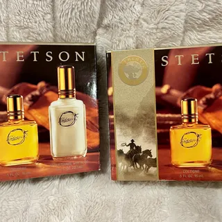 Photo of Vintage gift set Stetson Men’s cologne and aftershave with aloe added BONUS extra bottle of cologne included!