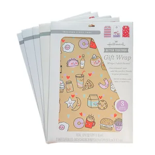 Photo of Hallmark 5-Pack Recyclable Gift Wrap Sheets Tags Better Together Friendship New