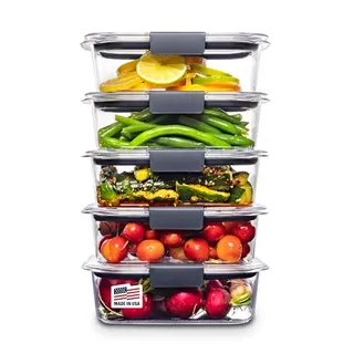 Photo of Rubbermaid Brilliance Food Storage Containers BPA Free Airtight Lids Set of 5 (3.2 Cup)