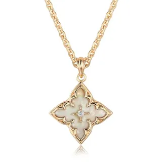 Photo of Fettero Gold Clover Necklace, Dainty, 14K Gold Plated