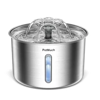 Photo of PetMuch Stainless Steel Cat Fountain, 102 oz/3L Automatic Pet Fountain for Cats and Small Dogs