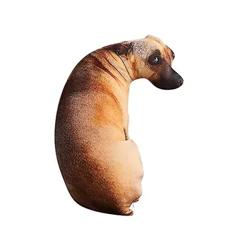 Photo of Dog Pillow 3D Simulation Dog Shaped Pillow, 27.6″