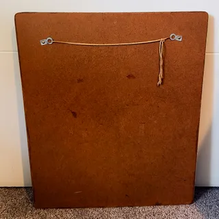 Photo of Vintage MCM Ivory Left-Facing Bust 18" x 16" w/Velvet Mat and Starburst Frame