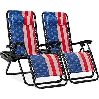 Photo of 2 Adjustable Steel Mesh Zero Gravity Lounge Chair Recliners