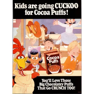 Photo of Cocoa Puffs Sonny Cuckoo General Mills 1989 Ad B21