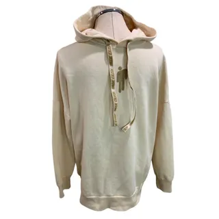Photo of Small Divided H&M Billie Eilish Adult Oversize Hoodie Tan Pullover Sweatshirt Unisex