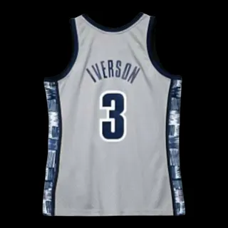 Photo of Mitchell & Ness Swingman Georgetown University 1995-96 Allen Iverson Men Jersey Grey/Navy/White