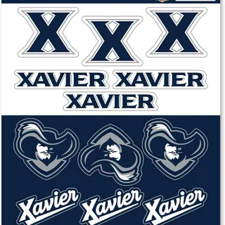 Photo of Xavier University Musketeers 12-Piece Mini Decal Sticker Set, 5x6 Inch Sheet, Gift for football fans for any hard surfaces around home, automotive, personal items