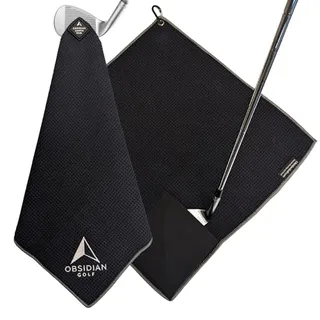 Photo of Clean Balls Go Further Magnetic Golf Towel (Greenside 18″ x 18″)