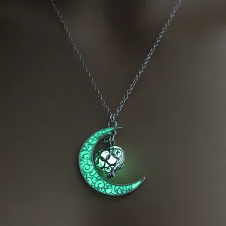 Photo of Glowing Silver Plated Pendant Necklace