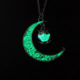 Photo of Glowing Silver Plated Pendant Necklace