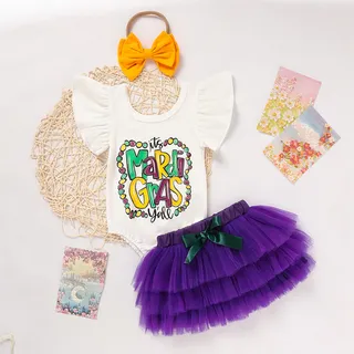 Photo of Baby Girl Letter Print Onesie Set