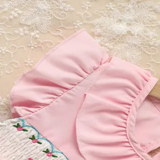Photo of Toddler Girl Pink Ruffle Sleeve Dress