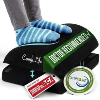 Photo of Foot Rest for Under Desk at Work – Adjustable Height Memory Foam